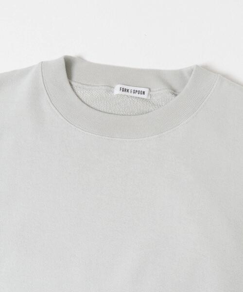 FORK&SPOON(フォークアンドスプーン)の「FORK&SPOON コットンカシミヤクルーネックスウェット(Tシャツ/カットソー・レディース・グレー系その他/ブルー・1)」の16枚目の写真