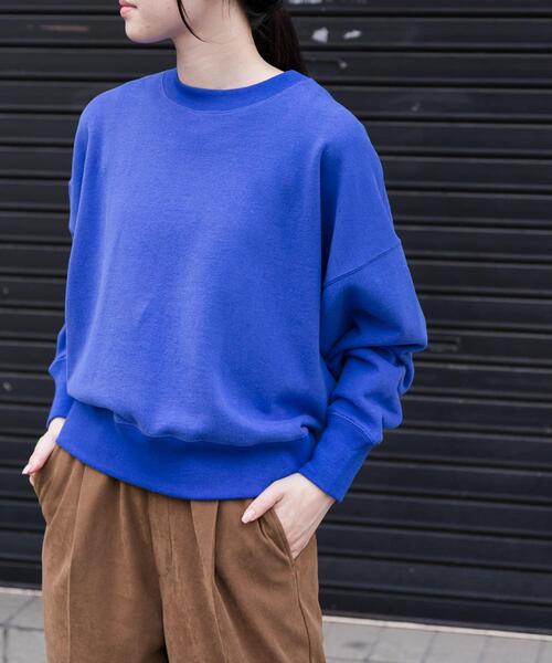 FORK&SPOON(フォークアンドスプーン)の「FORK&SPOON コットンカシミヤクルーネックスウェット(Tシャツ/カットソー・レディース・グレー系その他/ブルー・1)」の11枚目の写真