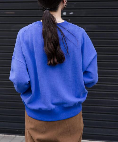 FORK&SPOON(フォークアンドスプーン)の「FORK&SPOON コットンカシミヤクルーネックスウェット(Tシャツ/カットソー・レディース・グレー系その他/ブルー・1)」の9枚目の写真