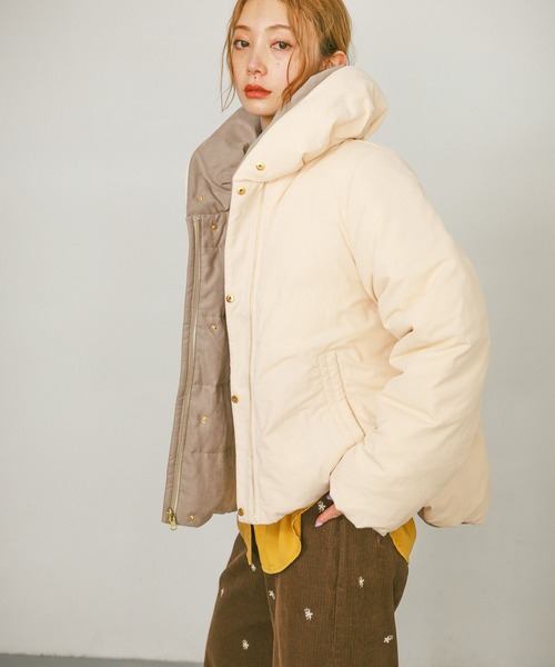 セール】[おうちで手洗い可]リバーシブルコーデュロイダウン（ダウン