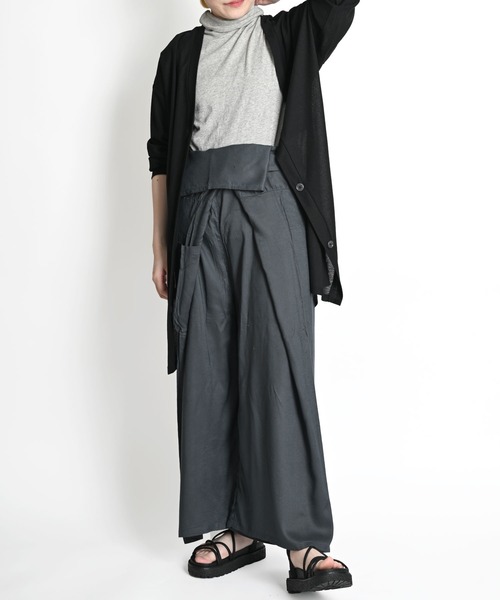 MARAI(マーライ)の「ワイドタイパンツ(その他パンツ・レディース・ダークグリーン/ライトグレー/ブラウン/グリーン/パープル/ブラック・FREE)」の11枚目の写真