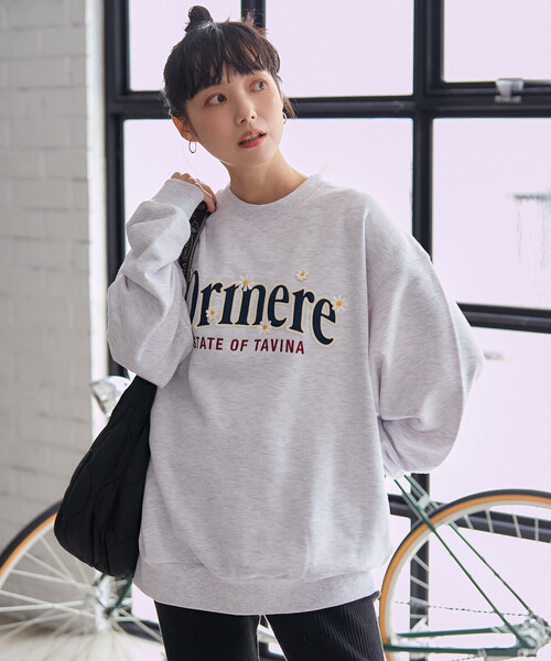 セール】ビッグ ロゴデイジー刺繍 スウェット/オーバーサイズ