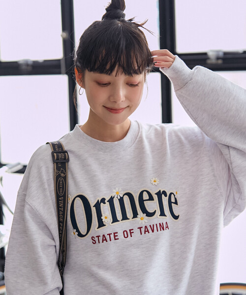 セール】ビッグ ロゴデイジー刺繍 スウェット/オーバーサイズ