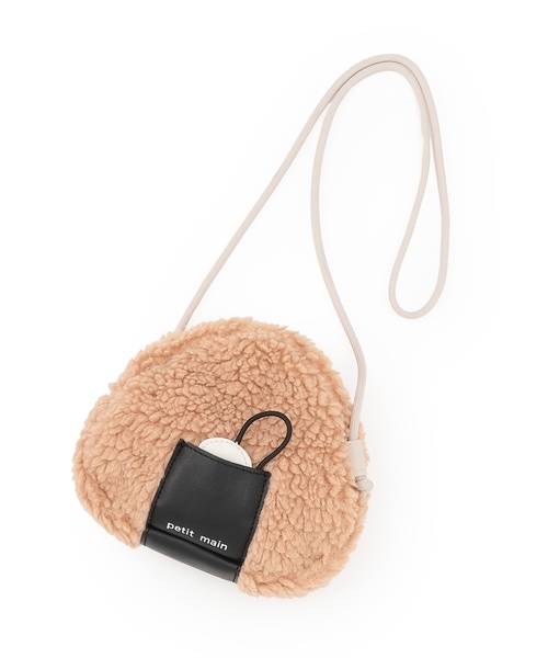 petit main（プティマイン）の「おにぎりポシェット（ショルダーバッグ・キッズ・オフホワイト/ベージュ・F）」の2枚目の写真