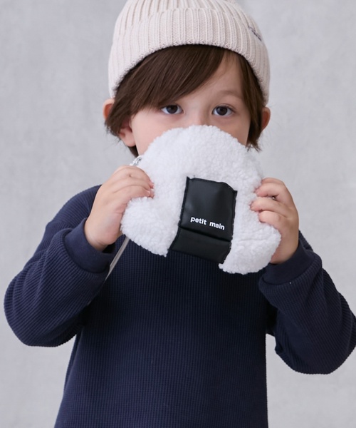 petit main（プティマイン）の「おにぎりポシェット（ショルダーバッグ・キッズ・オフホワイト/ベージュ・F）」の3枚目の写真
