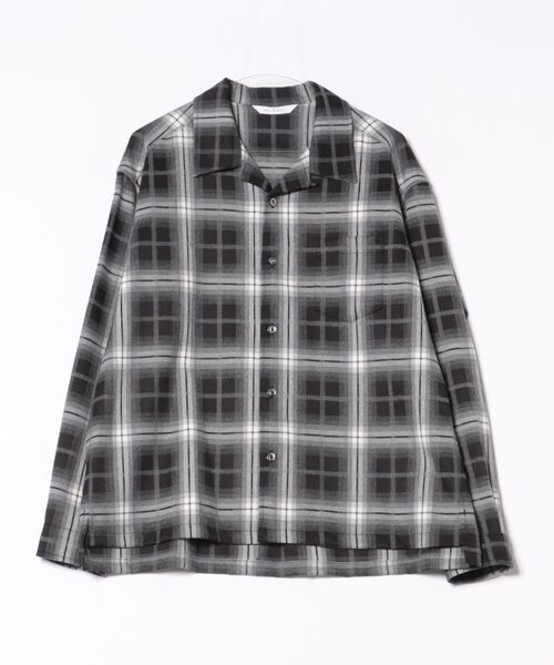 VICTIM（ヴィクティム）の「VICTIM ヴィクティム / OPEN COLLAR CHECK SHIRT オープンカラーチェックシャツ / VTM-25-S-101（シャツ/ブラウス・メンズ・ブラック/ブラウン・1/2）」の5枚目の写真