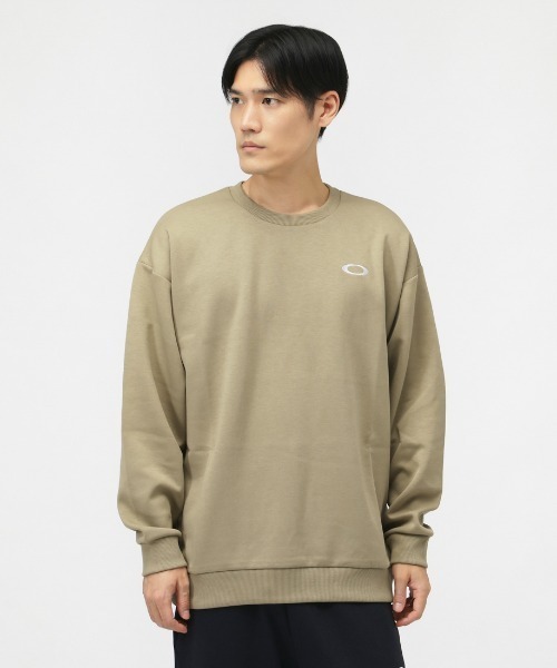 OAKLEY(オークリー)の「オークリー FOUNDATIONAL FLEECE L/S CREW 4.0(スウェット・メンズ・グレー/ベージュ/ブラック/ライトグレー・M/L/LL/3L)」の1枚目の写真