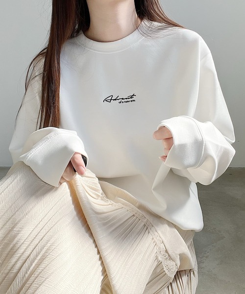 Nana(ナナ)の「ロゴ刺繍スウェット(スウェット・レディース・ホワイト/ブラック・FREE)」の5枚目の写真