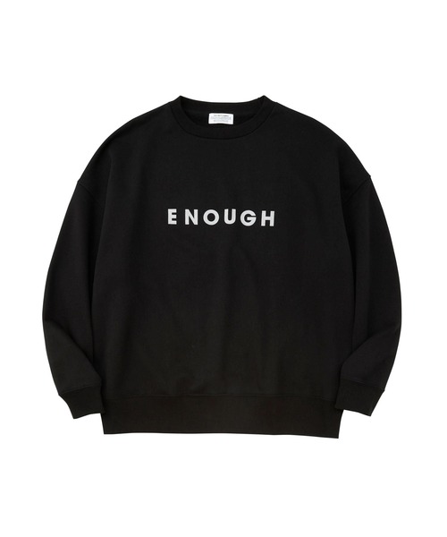 POET MEETS DUBWISE（ポエットミーツダブワイズ）の「【POET MEETS DUBWISE/ポエトミーツダブワイズ】 ENOUGH Oversized Sweat（スウェット・メンズ・グレー/ブラック・M/L）」の2枚目の写真