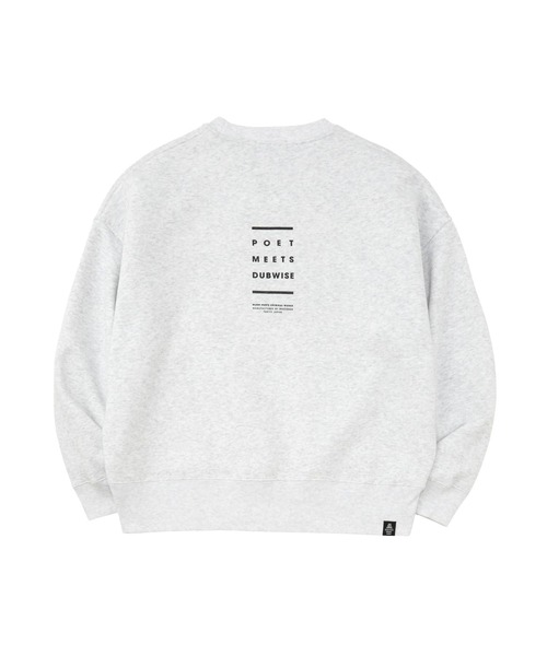 POET MEETS DUBWISE（ポエットミーツダブワイズ）の「【POET MEETS DUBWISE/ポエトミーツダブワイズ】 ENOUGH Oversized Sweat（スウェット・メンズ・グレー/ブラック・M/L）」の4枚目の写真