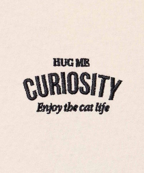 Bleu Bleuet（ブルーブルーエ）の「クロネコ刺繍ロンT（Tシャツ/カットソー・レディース・オフホワイト/ピンク/ライトグレー・M/L）」の4枚目の写真