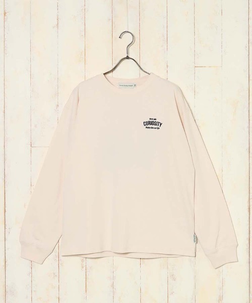 Bleu Bleuet（ブルーブルーエ）の「クロネコ刺繍ロンT（Tシャツ/カットソー・レディース・オフホワイト/ピンク/ライトグレー・M/L）」の8枚目の写真