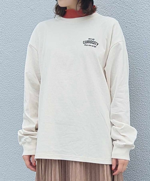 Bleu Bleuet（ブルーブルーエ）の「クロネコ刺繍ロンT（Tシャツ/カットソー・レディース・オフホワイト/ピンク/ライトグレー・M/L）」の11枚目の写真