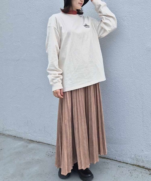 Bleu Bleuet（ブルーブルーエ）の「クロネコ刺繍ロンT（Tシャツ/カットソー・レディース・オフホワイト/ピンク/ライトグレー・M/L）」の13枚目の写真