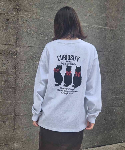 Bleu Bleuet（ブルーブルーエ）の「クロネコ刺繍ロンT（Tシャツ/カットソー・レディース・オフホワイト/ピンク/ライトグレー・M/L）」の17枚目の写真