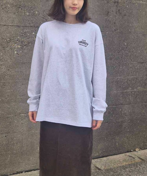 Bleu Bleuet（ブルーブルーエ）の「クロネコ刺繍ロンT（Tシャツ/カットソー・レディース・オフホワイト/ピンク/ライトグレー・M/L）」の19枚目の写真