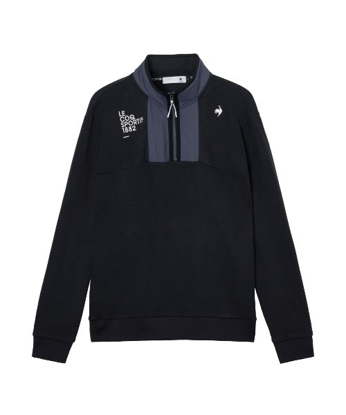 le coq sportif GOLF(ルコックスポルティフゴルフ)の「【le coq sportif GOLF】保温ハーフジップスウェット ゴルフウェア(スウェット・メンズ・ブルー/グレー/ブラウン/ネイビー・M/L/XL/3L)」の1枚目の写真