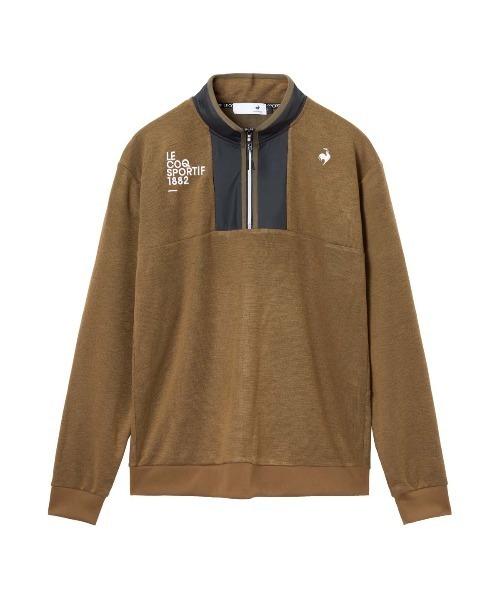 le coq sportif GOLF(ルコックスポルティフゴルフ)の「【le coq sportif GOLF】保温ハーフジップスウェット ゴルフウェア(スウェット・メンズ・ブルー/グレー/ブラウン/ネイビー・M/L/XL/3L)」の4枚目の写真