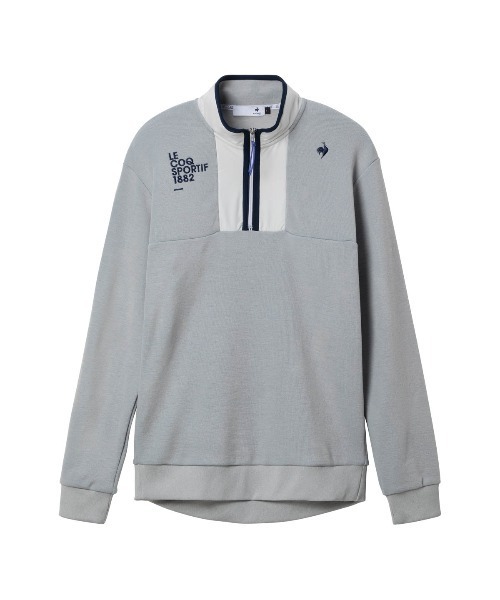 le coq sportif GOLF(ルコックスポルティフゴルフ)の「【le coq sportif GOLF】保温ハーフジップスウェット ゴルフウェア(スウェット・メンズ・ブルー/グレー/ブラウン/ネイビー・M/L/XL/3L)」の3枚目の写真