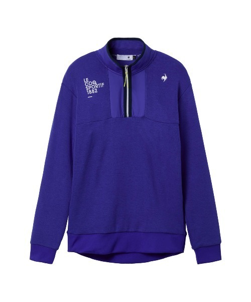 le coq sportif GOLF(ルコックスポルティフゴルフ)の「【le coq sportif GOLF】保温ハーフジップスウェット ゴルフウェア(スウェット・メンズ・ブルー/グレー/ブラウン/ネイビー・M/L/XL/3L)」の2枚目の写真