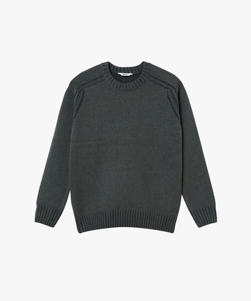 AIGLE(エーグル)の「ウールブレンド ラグランスリーブセーター(ニット/セーター・メンズ・ブラック/グレー・S/L/M)」の9枚目の写真