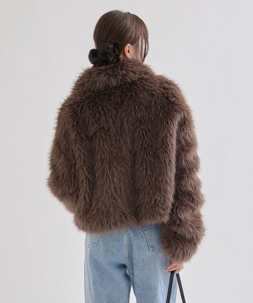 セール】【今すぐお届け可能！軽くて暖かい◎】ショートファーコート