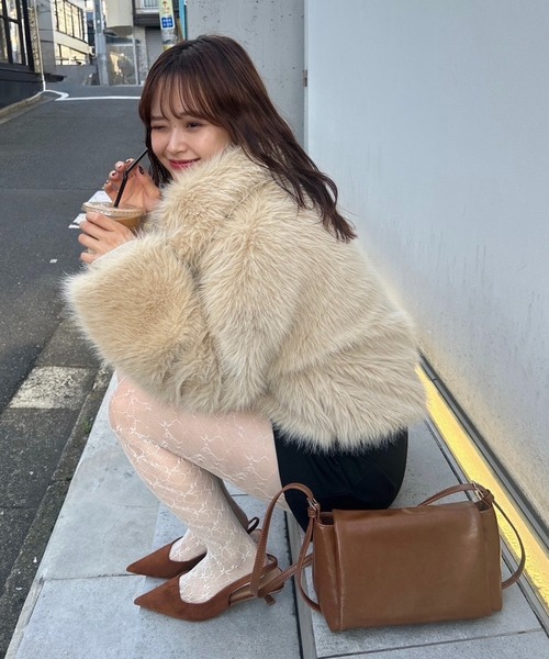 セール】【軽くて暖かい◎】ショートファーコート（その他アウター