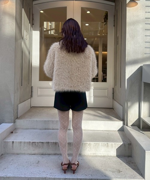 今すぐお届け可能！軽くて暖かい◎】ショートファーコート（その他