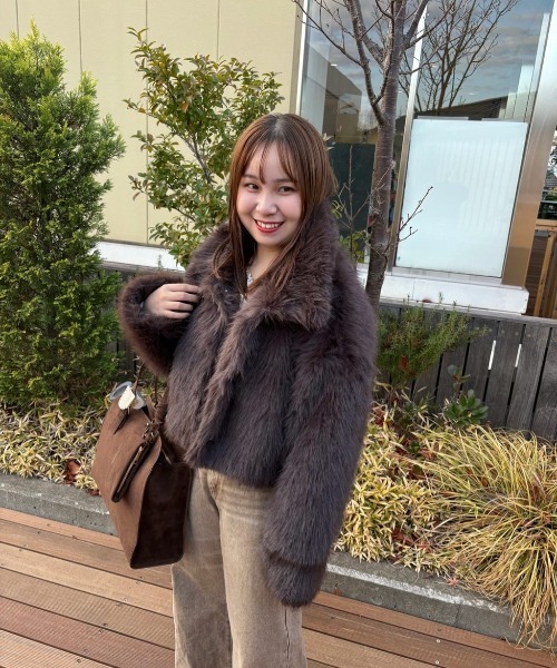 mystic ショートファーコート 軽いのに暖かい/主役アウター】ショートファーコート | mystic