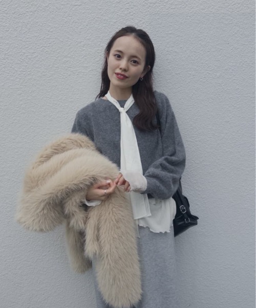 セール】【今すぐお届け可能！軽くて暖かい◎】ショートファーコート