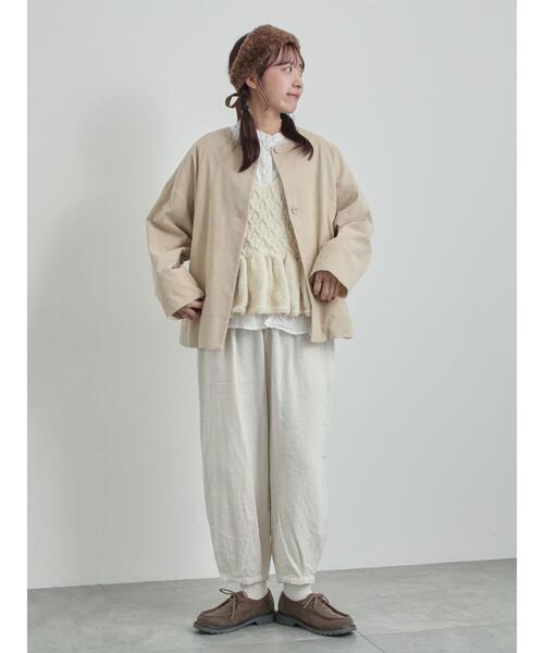 TSUHARU by Samansa Mos2（ツハルバイサマンサモスモス）の「綿麻平織り製品染めティアードブラウス（シャツ/ブラウス・レディース・オフホワイト/グレー/ブラック・F）」の18枚目の写真