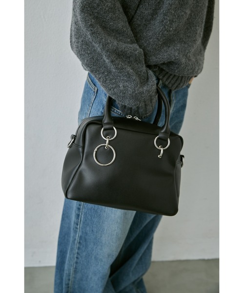 un/neu（アンノイ）の「トラペーズリング２WAYボストン / くびれボストン / ショルダーバッグ / ペットボトル収納可能（ボストンバッグ・レディース・ブラウン/ブラック・FREE）」の19枚目の写真