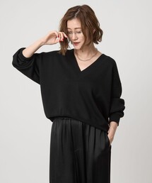 conte（コンテ）の「＜conte＞ハイゲージ ディープVネックニット（ニット/セーター）」