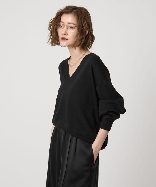 conte＞ハイゲージ ディープVネックニット（ニット/セーター）｜conte