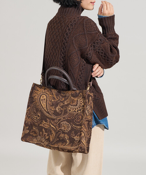 セール】2WAY ペイズリージャガードトートバッグ 限定展開（トート