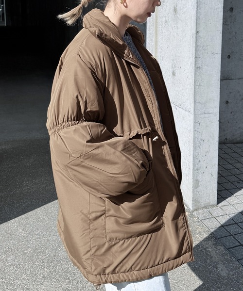 reca（レカ）の「ドロストデザインスタンドコート（その他アウター・レディース・アイボリー/モカ/ブラック・M）」の10枚目の写真