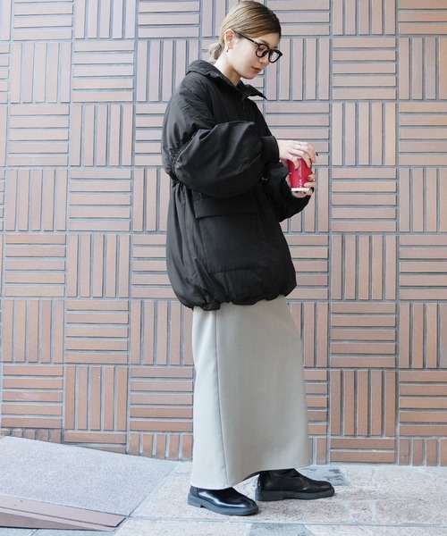 reca（レカ）の「ドロストデザインスタンドコート（その他アウター・レディース・アイボリー/モカ/ブラック・M）」の4枚目の写真
