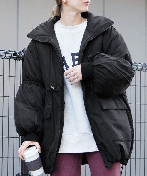 reca（レカ）の「ドロストデザインスタンドコート（その他アウター・レディース・アイボリー/モカ/ブラック・M）」の8枚目の写真