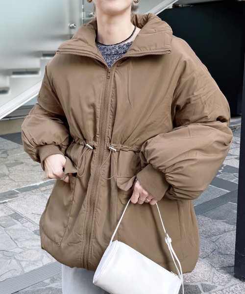 reca（レカ）の「ドロストデザインスタンドコート（その他アウター・レディース・アイボリー/モカ/ブラック・M）」の11枚目の写真