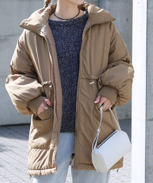 reca（レカ）の「ドロストデザインスタンドコート（その他アウター・レディース・アイボリー/モカ/ブラック・M）」の15枚目の写真