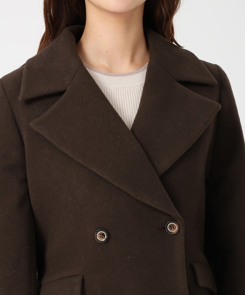 MISCH MASCH（ミッシュマッシュ）の「ダブルボタンAラインコート（チェスターコート・レディース・ブラック/ブラウン/ライトグレー・S/M）」の13枚目の写真