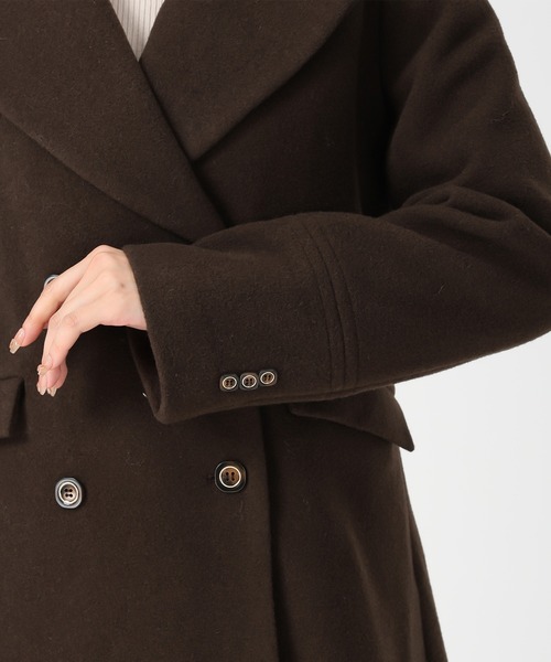 MISCH MASCH（ミッシュマッシュ）の「ダブルボタンAラインコート（チェスターコート・レディース・ブラック/ブラウン/ライトグレー・S/M）」の16枚目の写真