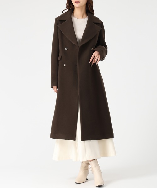 2025秋冬新作 ダブルボタンAラインコート（チェスターコート）｜MISCH