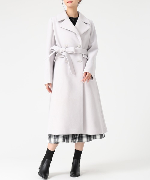 2025秋冬新作 ダブルボタンAラインコート（チェスターコート）｜MISCH