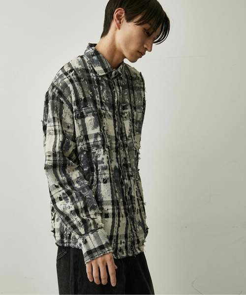 BLANK HOTEL(ブランクホテル)の「Paint-Splashed Damage Check Shirt / ペイントクラッシュチェックシャツ(シャツ/ブラウス・メンズ・ブラウン/ブラック・L/M)」の16枚目の写真