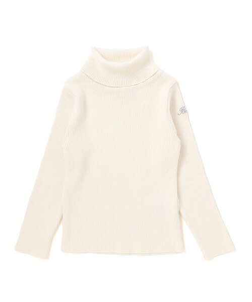BeBe（ベベ）の「【日本製】リブニットタートルネック(80~150cm)（ニット/セーター・キッズ・オフホワイト/グレー/イエロー・120cm/150cm/140cm/110cm/130cm）」の8枚目の写真