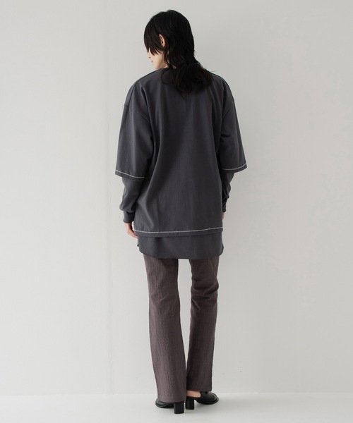 RYU(リュー)の「wrinkled effect flare pants(スラックス・メンズ・ダークパープル/スミクロ・2/3/4)」の19枚目の写真