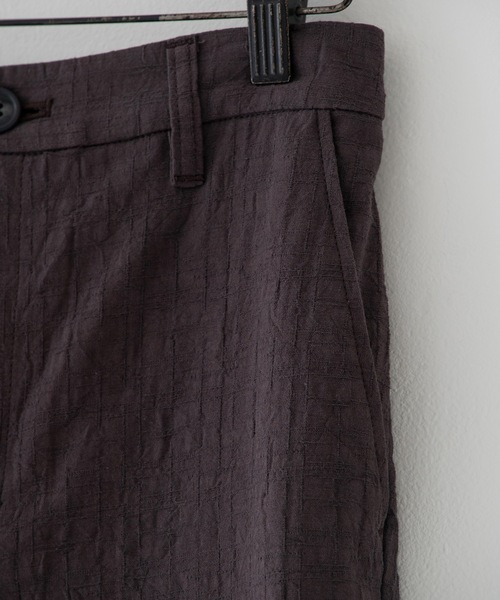 RYU(リュー)の「wrinkled effect flare pants(スラックス・メンズ・ダークパープル/スミクロ・2/3/4)」の3枚目の写真