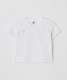 PENDANT CRINKLE CROP T SHIRT WHITE