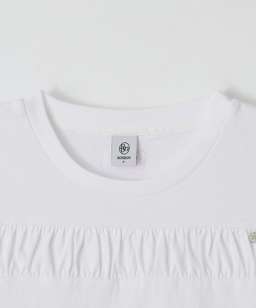 RONRON(ロンロン)の「PENDANT CRINKLE CROP T SHIRT WHITE(Tシャツ/カットソー・レディース・その他・FREE)」の3枚目の写真